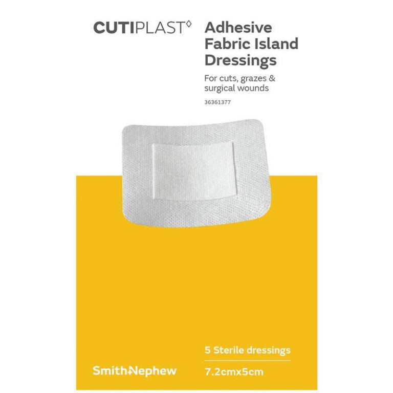 Cutiplast Comfortable Dressing 7.2 x 5cm 5 front image on Livehealthy HK imported from Australia