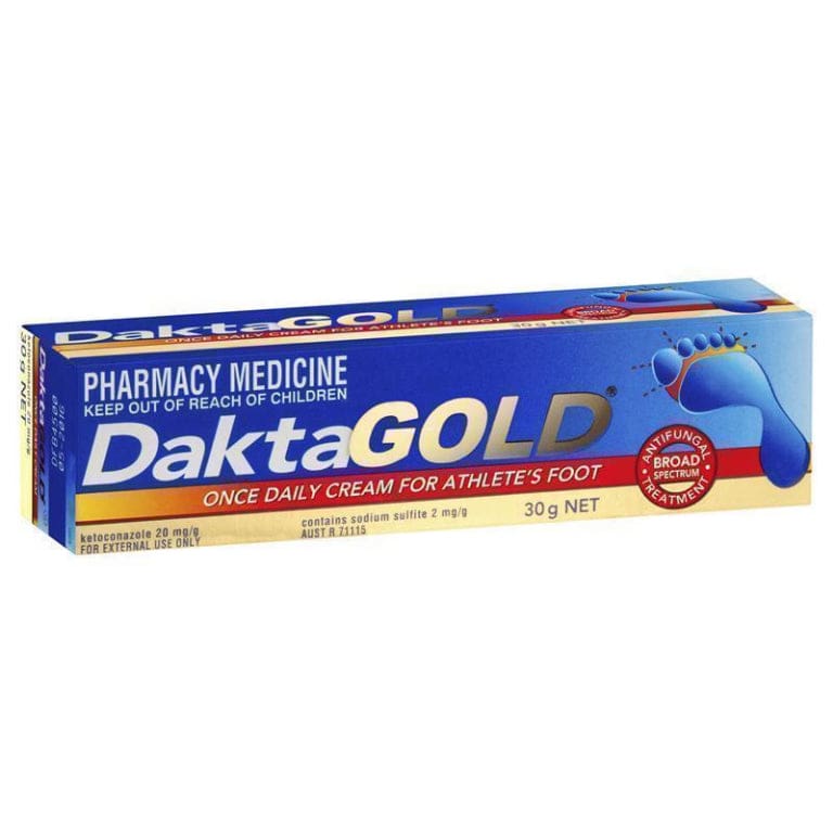 DaktaGold Once Daily Cream for Athlete's Foot 30g front image on Livehealthy HK imported from Australia