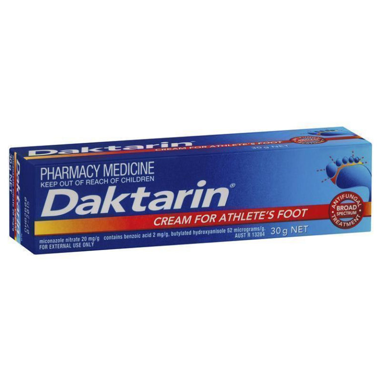 Daktarin Cream for Athlete's Foot 30g front image on Livehealthy HK imported from Australia