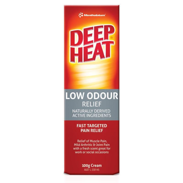 Deep Heat Low Odour 100g front image on Livehealthy HK imported from Australia
