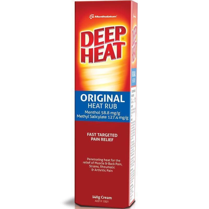 Deep Heat Mentholatum 140g front image on Livehealthy HK imported from Australia
