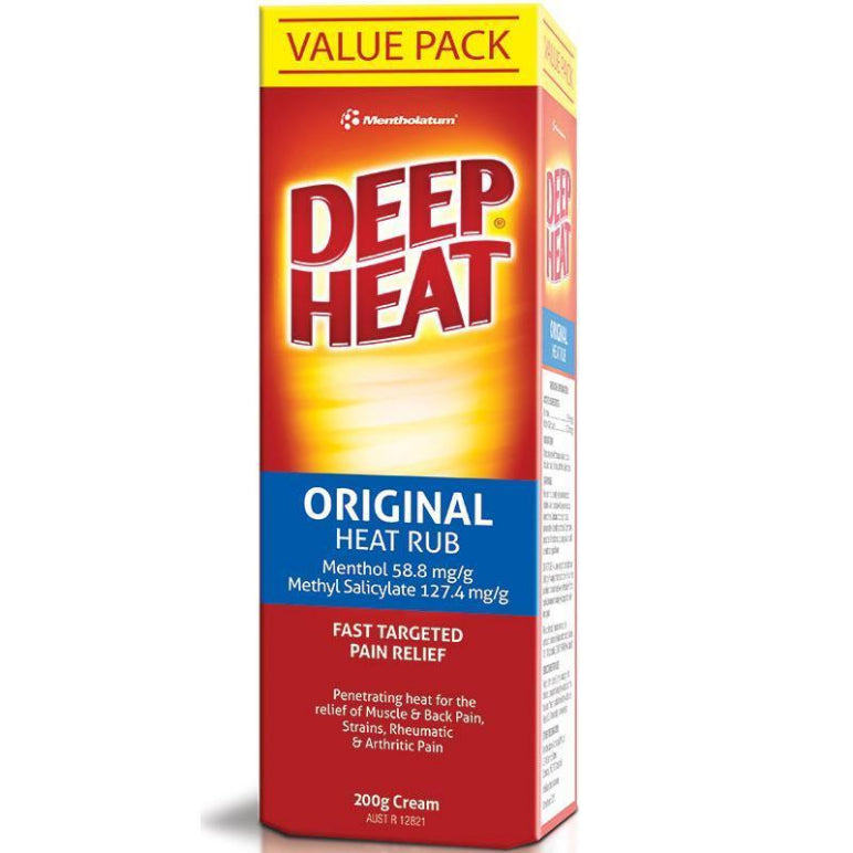 Deep Heat Regular 200g front image on Livehealthy HK imported from Australia