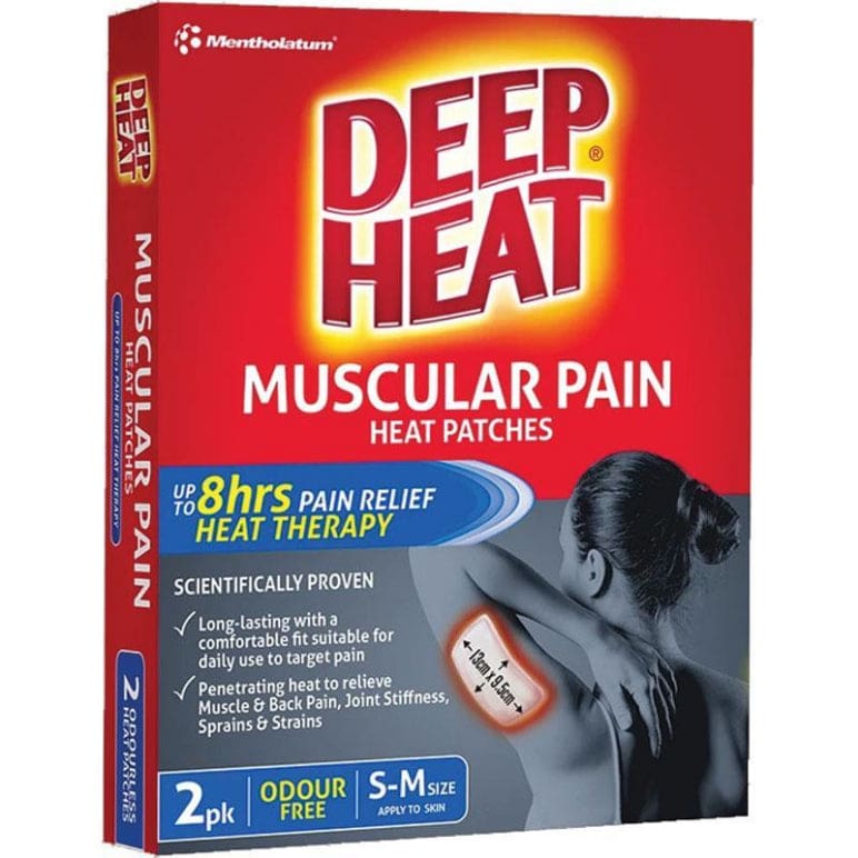 Deep Heat Regular Patch 2 Pack front image on Livehealthy HK imported from Australia