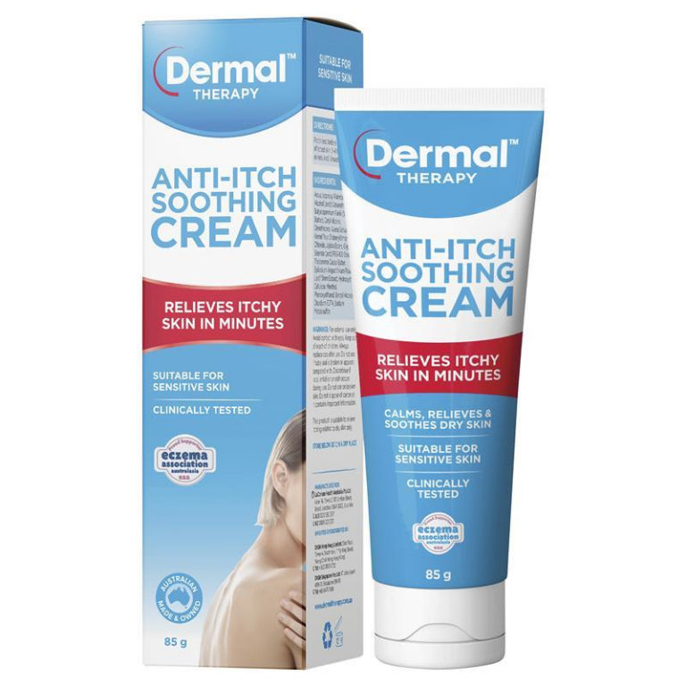 Dermal Therapy Anti Itch Soothing Cream 85g front image on Livehealthy HK imported from Australia