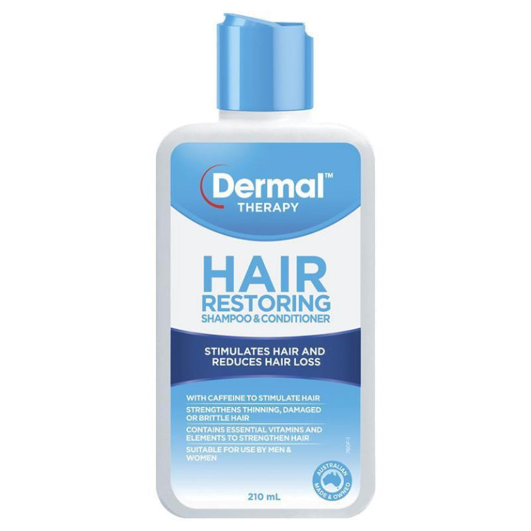 Dermal Therapy Hair Restoring Shampoo & Conditioner 210ml front image on Livehealthy HK imported from Australia