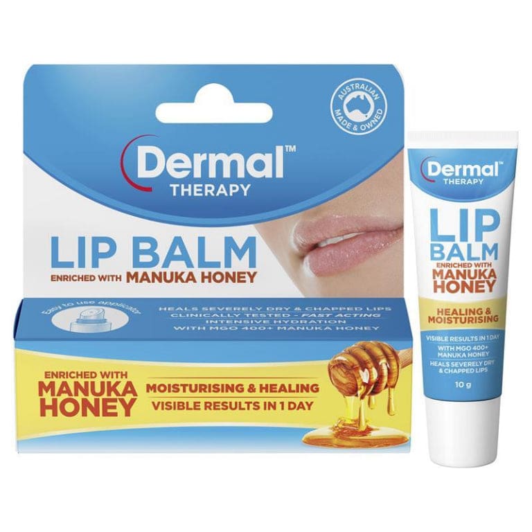 Dermal Therapy Lip Balm Manuka Honey 10g front image on Livehealthy HK imported from Australia