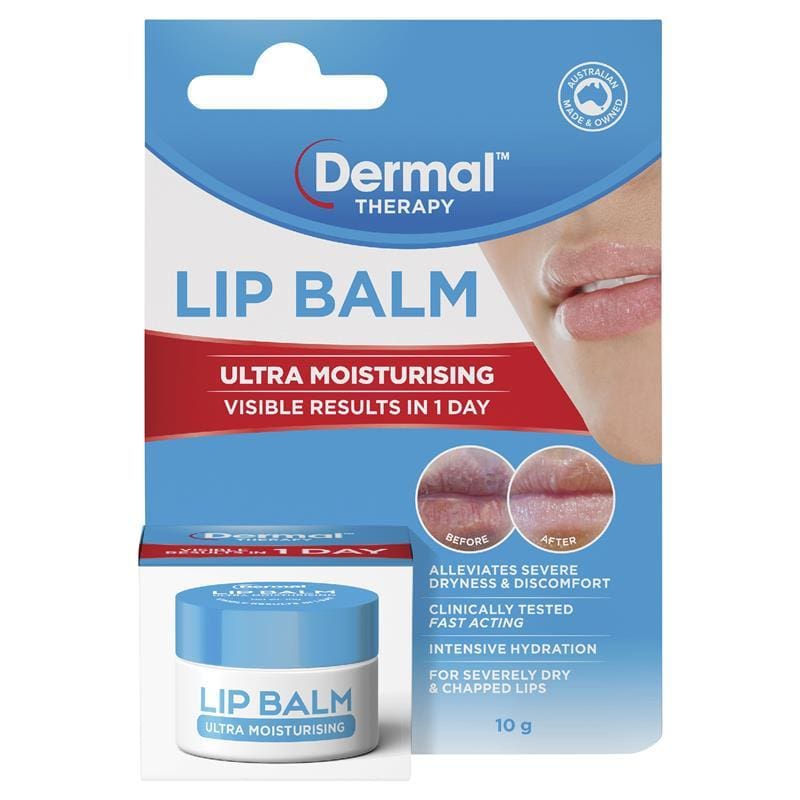 Dermal Therapy Lip Balm Pot 10g front image on Livehealthy HK imported from Australia