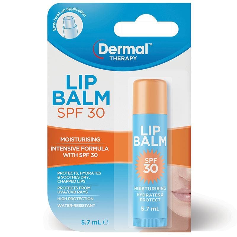 Dermal Therapy Lip Balm SPF 30 Stick 5.7ml front image on Livehealthy HK imported from Australia