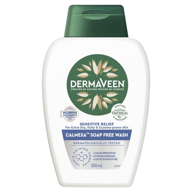 DermaVeen Calmexa Sensitive Relief Soap Free Wash 250ml front image on Livehealthy HK imported from Australia