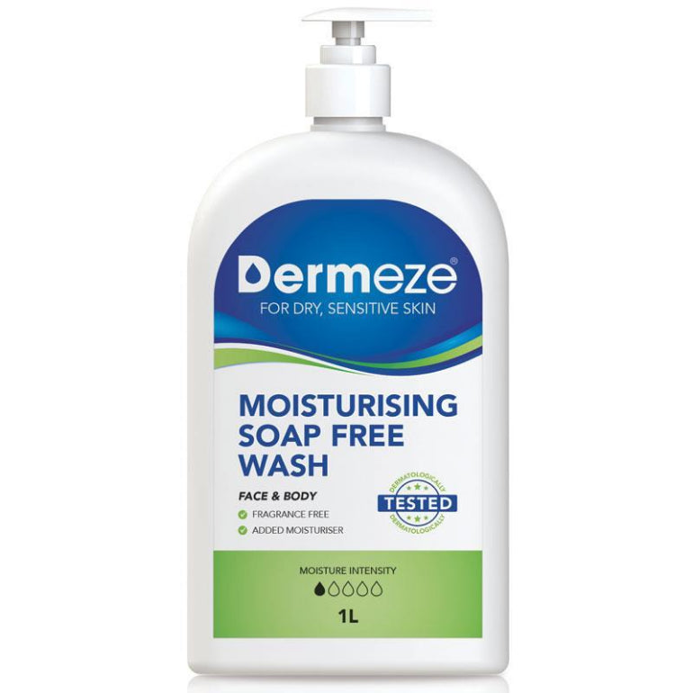 Dermeze Soap Free Wash 1 Litre front image on Livehealthy HK imported from Australia