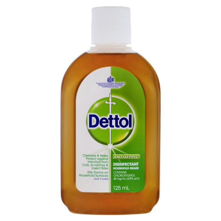 Dettol Antiseptic Antibacterial Disinfectant Liquid 125ml front image on Livehealthy HK imported from Australia