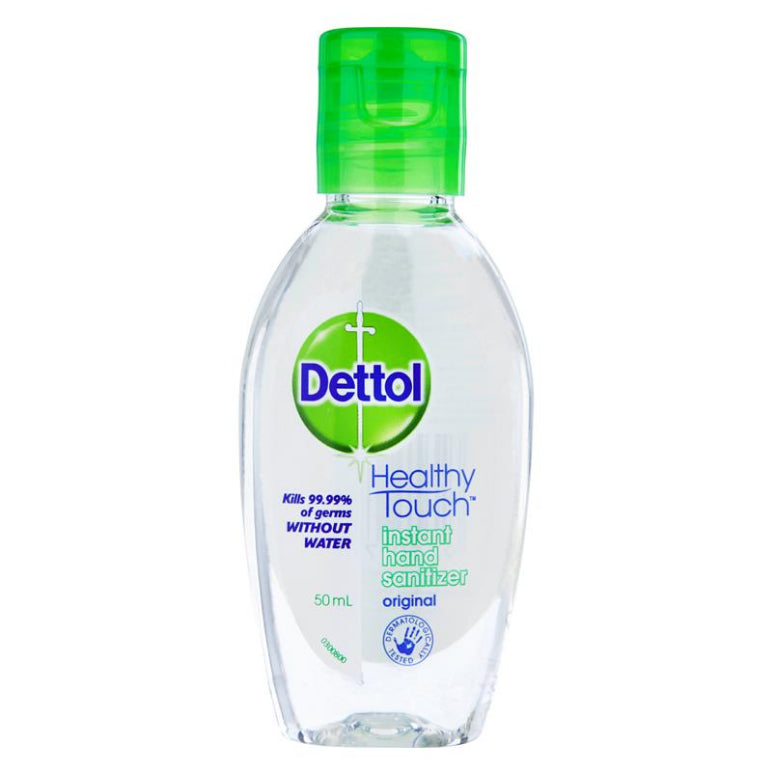 Dettol Instant Liquid Hand Sanitiser Original Antibacterial 50ml front image on Livehealthy HK imported from Australia