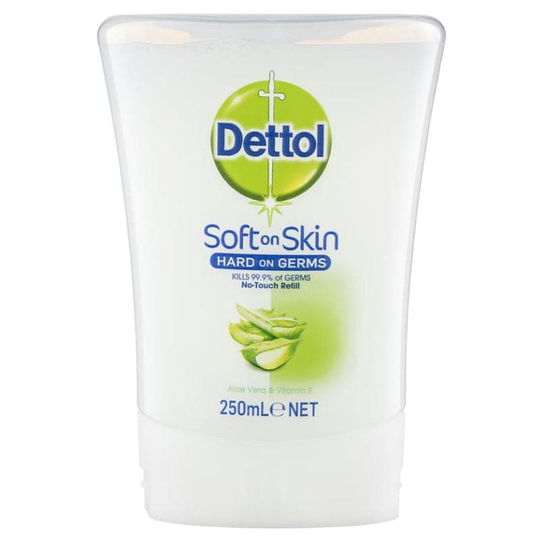Dettol No Touch Aloe Vera Antibacterial Hand Wash Refill 250mL front image on Livehealthy HK imported from Australia