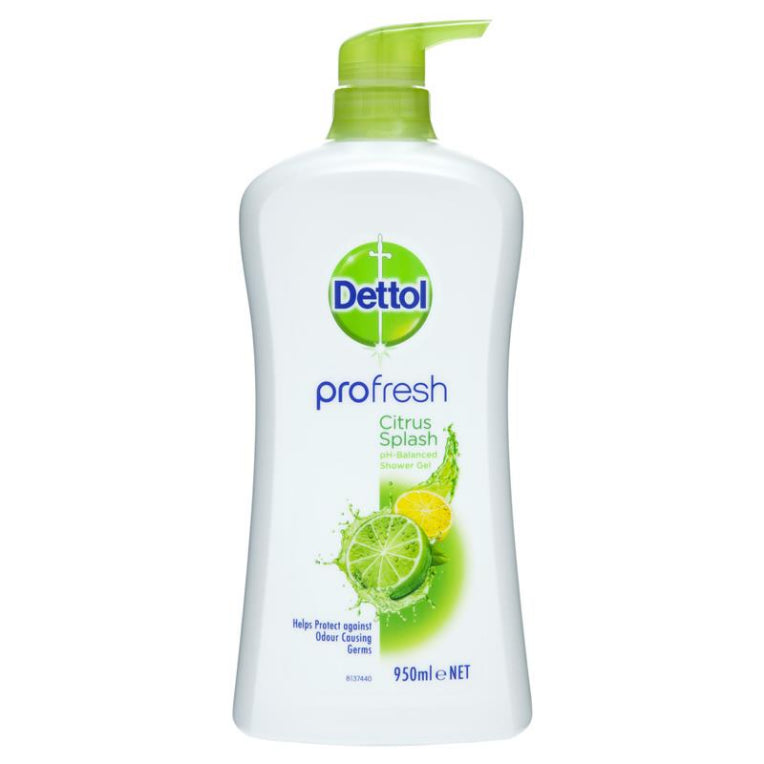 Dettol ProFresh Citrus Splash Shower Gel 950ml front image on Livehealthy HK imported from Australia