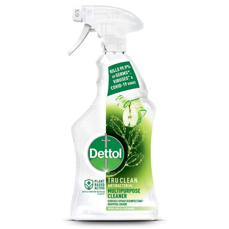 Dettol Tru Clean Antibacterial Multipurpose Cleaning Trigger Fresh Apple & Cucumber 500ml front image on Livehealthy HK imported from Australia