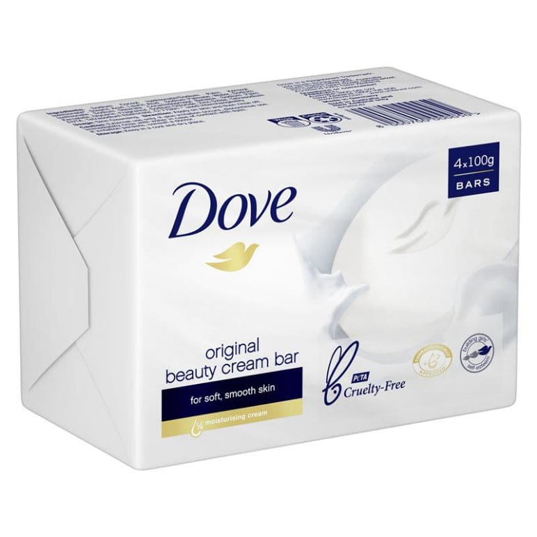 Dove Beauty Bar 4 Pack Soap front image on Livehealthy HK imported from Australia