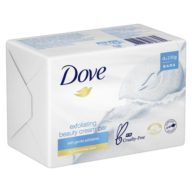 Dove Beauty Bar Exfoliating 4 Pack front image on Livehealthy HK imported from Australia