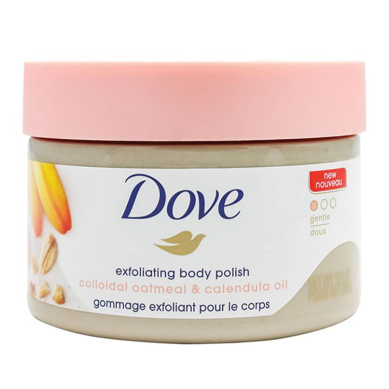 Dove Exfoliating Body Polish Colloidal Oatmeal And Calendula Oil 298g front image on Livehealthy HK imported from Australia