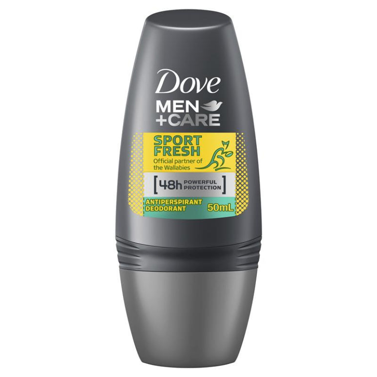 Dove for Men Antiperspirant Deodorant Roll On Wallabies Sport Fresh 50ml front image on Livehealthy HK imported from Australia