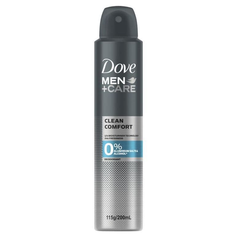 Dove for Men Deodorant Clean Comfort Zero Aluminium 200ml front image on Livehealthy HK imported from Australia