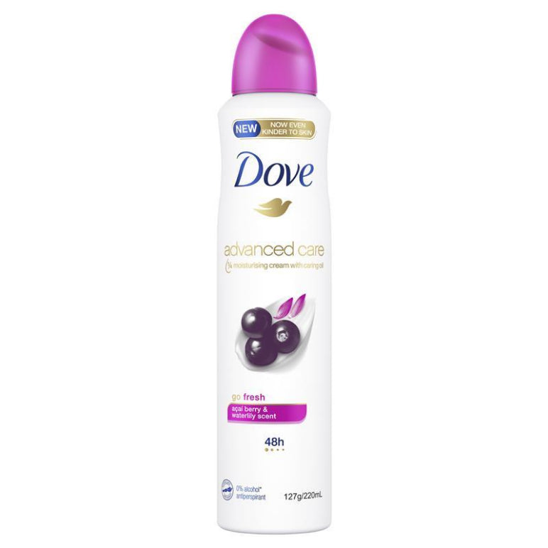 Dove for Women Advance Care Go Fresh Acai Waterlily 220ml front image on Livehealthy HK imported from Australia