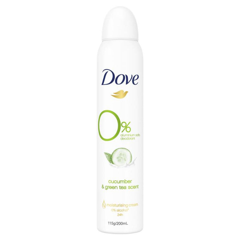 Dove for Women Deodorant Cucumber Zero Aluminium 200ml front image on Livehealthy HK imported from Australia