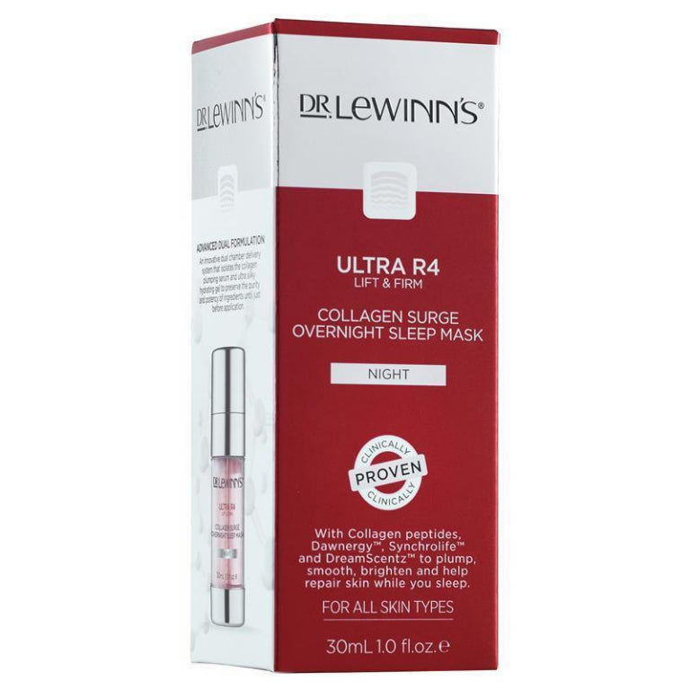 Dr LeWinn's Ultra R4 Collagen Surge Overnight Sleep Mask 30ml front image on Livehealthy HK imported from Australia
