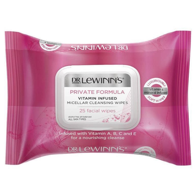 Dr LeWinn's Private Formula Vitamin Infused Micellar Wipes 25 front image on Livehealthy HK imported from Australia