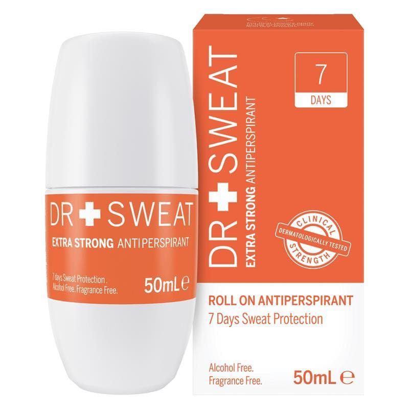 Dr Sweat Antiperspirant Roll On 50ml front image on Livehealthy HK imported from Australia