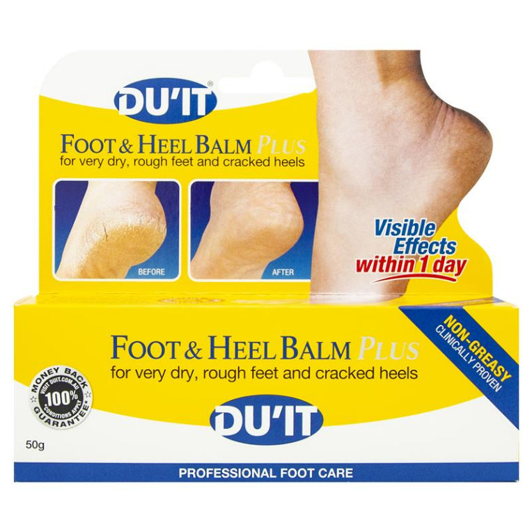 DU'IT Foot & Heel Balm Plus Dry Skin Foot Cream 50g front image on Livehealthy HK imported from Australia