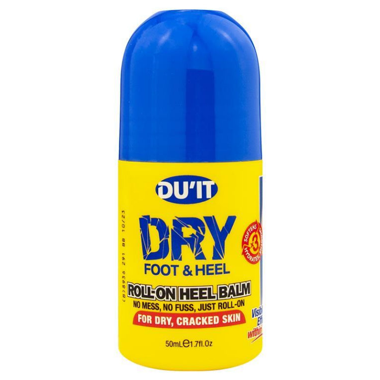 DU'IT Roll-On Heel Balm For Dry Or Cracked Feet 50mL front image on Livehealthy HK imported from Australia