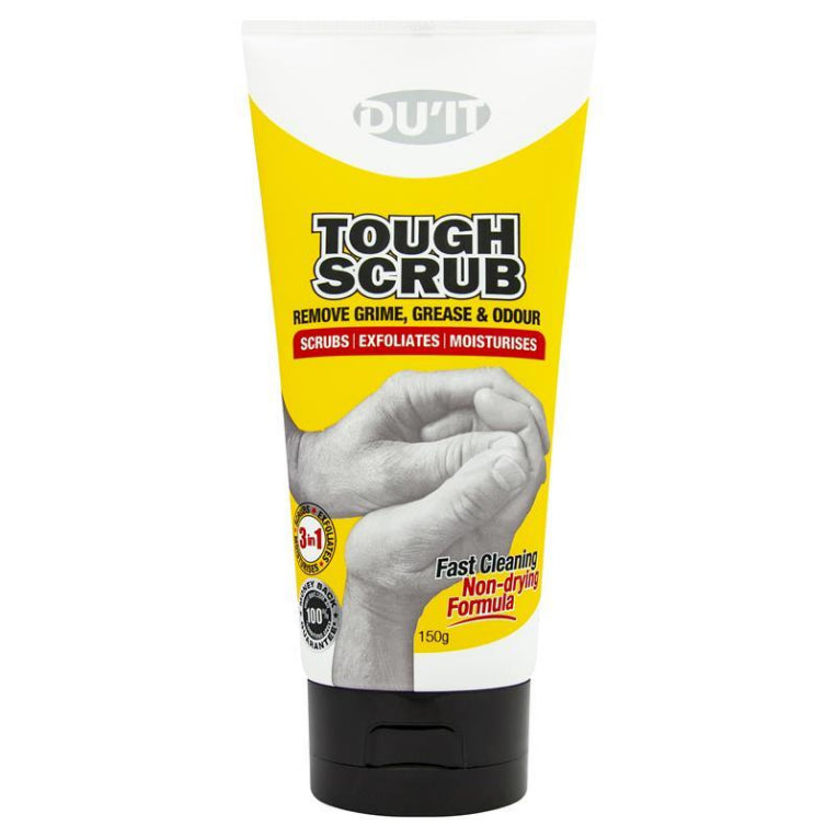 DUIT Tough Scrub 3 in 1 Hand Cleanser & Scrub 150g front image on Livehealthy HK imported from Australia