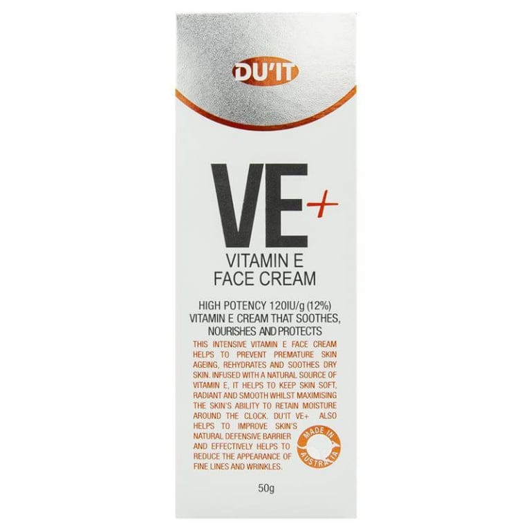 DUIT VE+ Vitamin E Face Cream 50g front image on Livehealthy HK imported from Australia