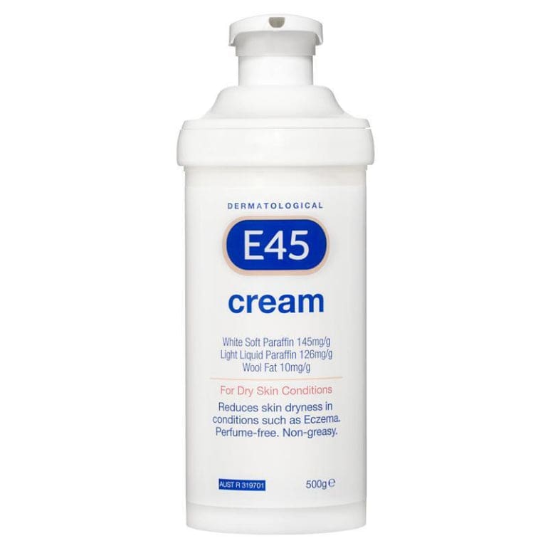 E45 Dermatological Cream Pump 500g front image on Livehealthy HK imported from Australia