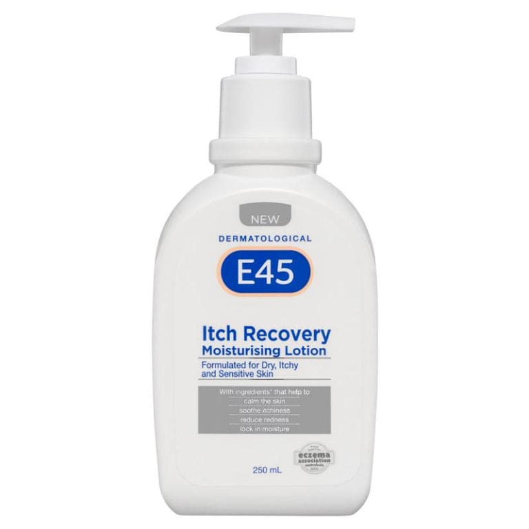 E45 Itch Recovery Moisturising Lotion 250ml front image on Livehealthy HK imported from Australia