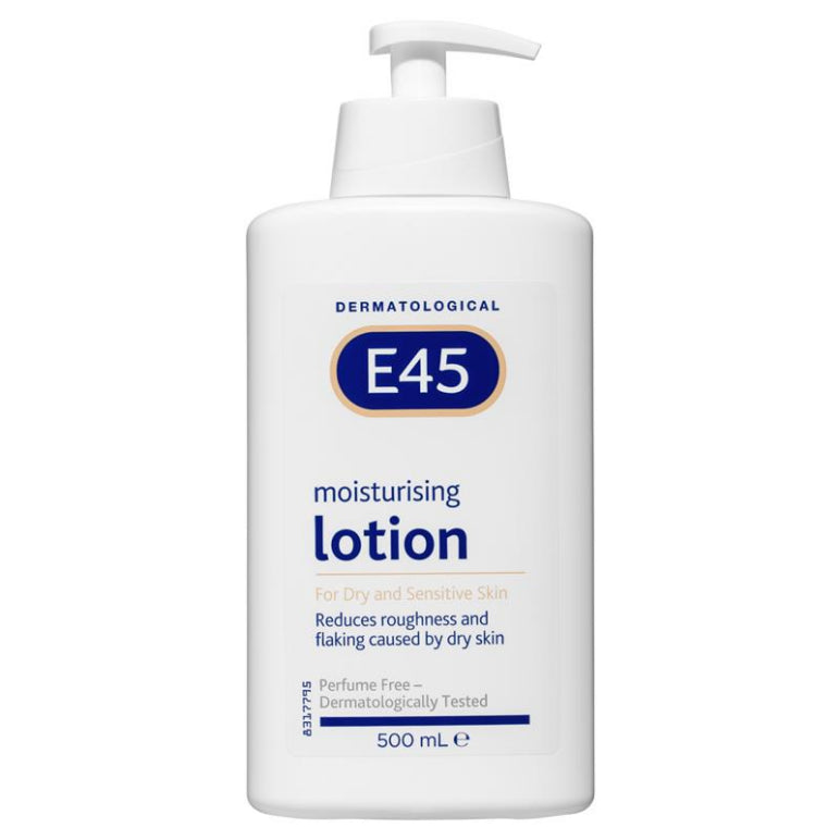 E45 Moisturising Lotion for Dry Skin 500ml front image on Livehealthy HK imported from Australia