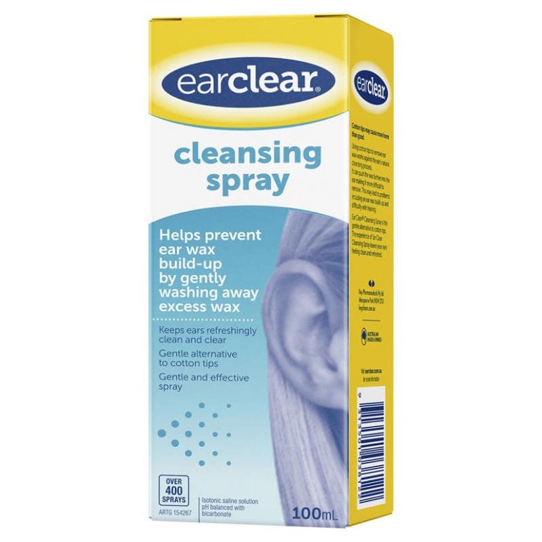 EarClear Cleansing Spray 100mL – Prevents Ear Wax Build-up & Keeps Ears Clean front image on Livehealthy HK imported from Australia