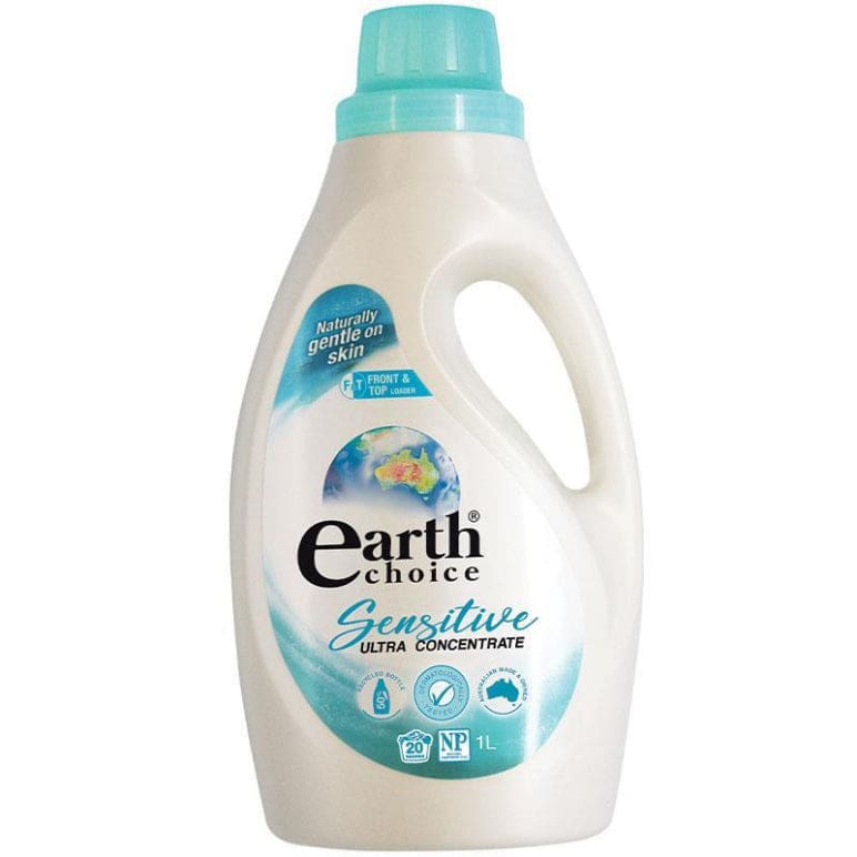Earth Choice Laundry Liquid Ultra Concentrate Sensitive 1 Litre front image on Livehealthy HK imported from Australia