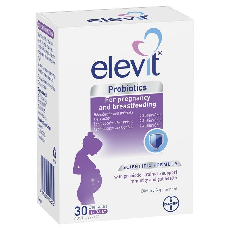Elevit Probiotics For Pregnancy and Breastfeeding capsules 30 pack (30 days) front image on Livehealthy HK imported from Australia