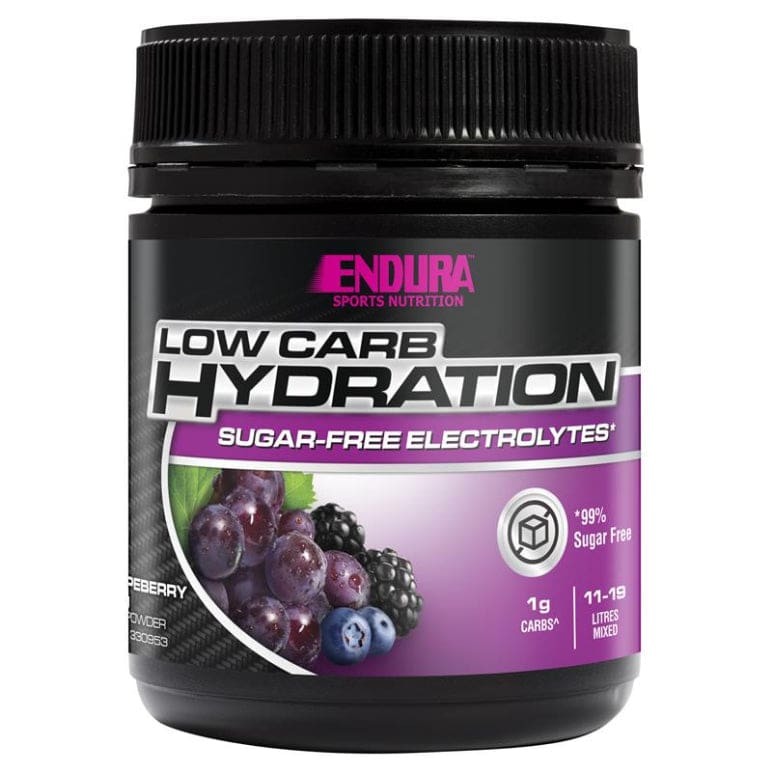 Endura Low Carb Hydration Grapeberry 128g front image on Livehealthy HK imported from Australia