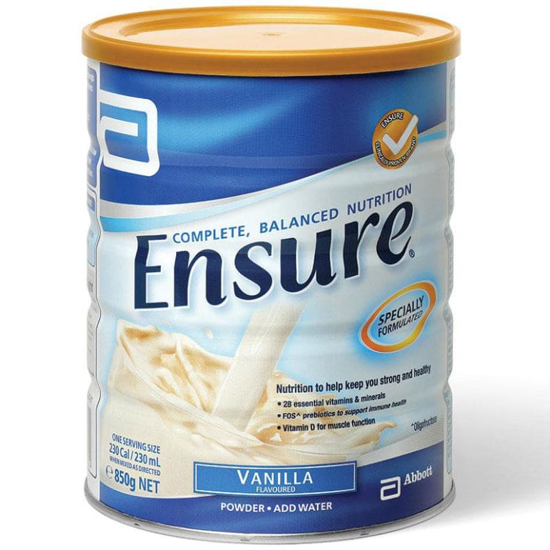 Ensure Vanilla 850g front image on Livehealthy HK imported from Australia