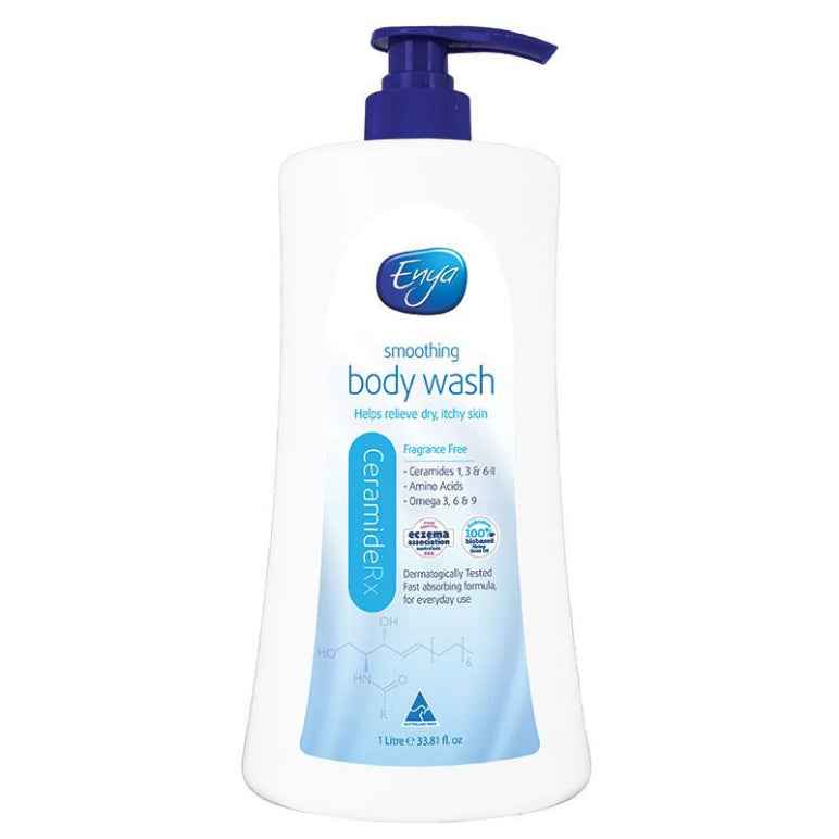 Enya CeramideRx Smoothing Body Wash 1 Litre front image on Livehealthy HK imported from Australia