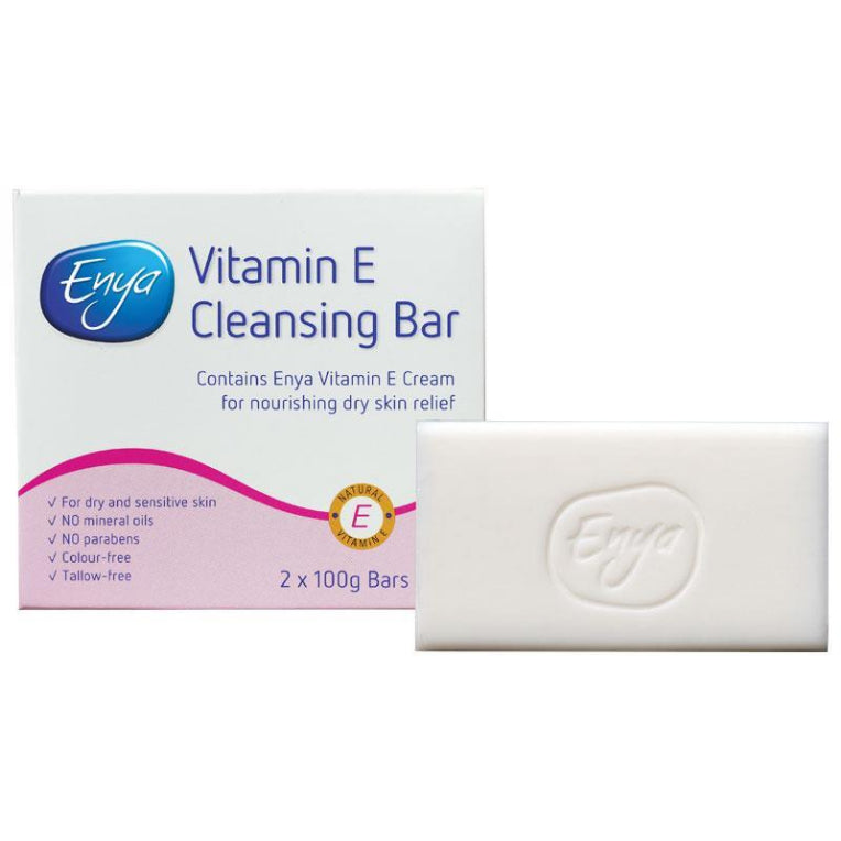 Enya Vitamin E Cleansing Bar 2 Pack front image on Livehealthy HK imported from Australia
