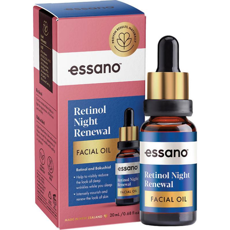 Essano Retinol Night Renewal Facial Oil 20ml front image on Livehealthy HK imported from Australia
