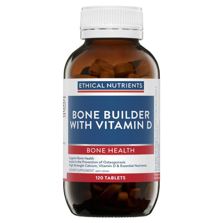 Ethical Nutrients Bone Builder with Vitamin D 120 Tablets front image on Livehealthy HK imported from Australia