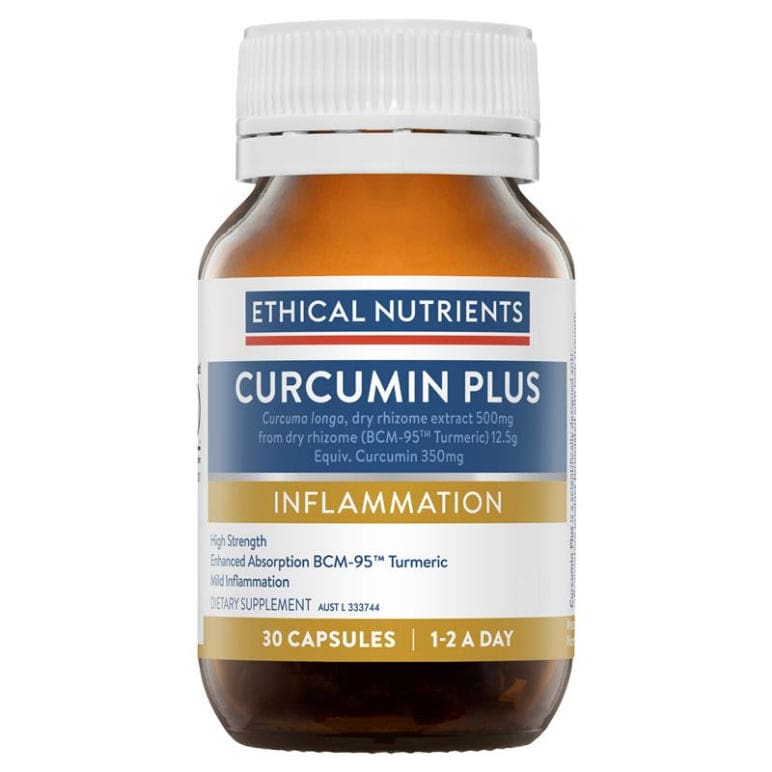 Ethical Nutrients Curcumin Plus 30 Capsules front image on Livehealthy HK imported from Australia