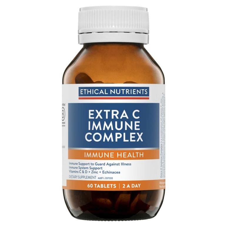 Ethical Nutrients Extra C Immune Complex 60 Tablets front image on Livehealthy HK imported from Australia