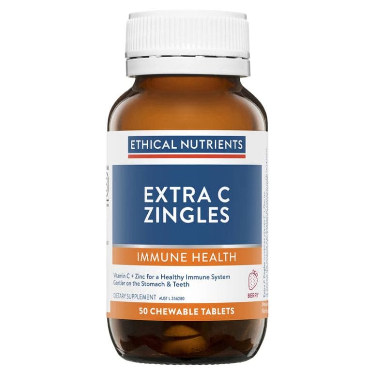 Ethical Nutrients Extra C Zingles Berry 50 Tablets front image on Livehealthy HK imported from Australia
