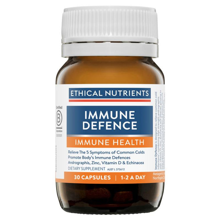 Ethical Nutrients Immune Defence 30 Capsules front image on Livehealthy HK imported from Australia