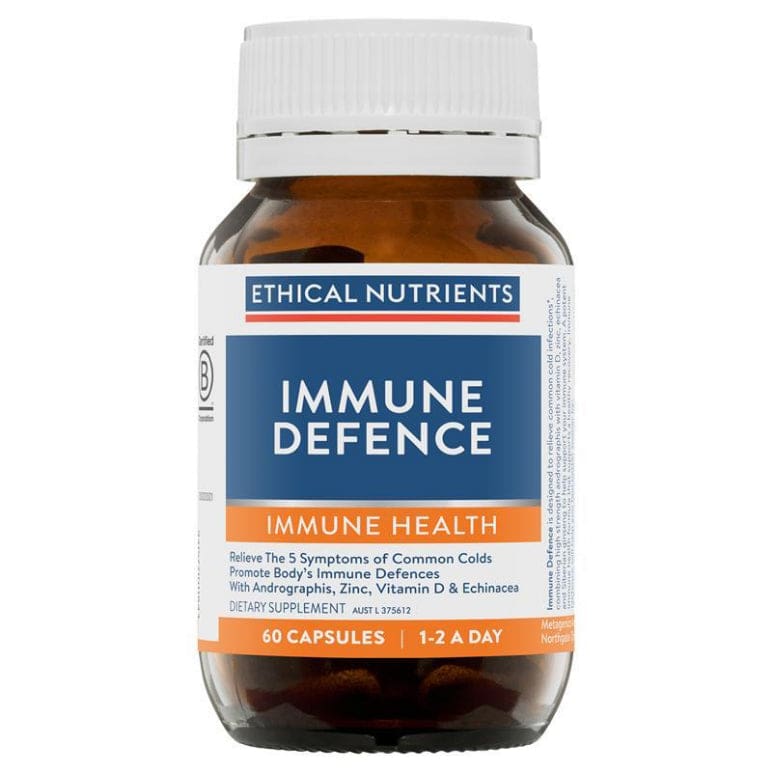 Ethical Nutrients Immune Defence 60 Capsules front image on Livehealthy HK imported from Australia